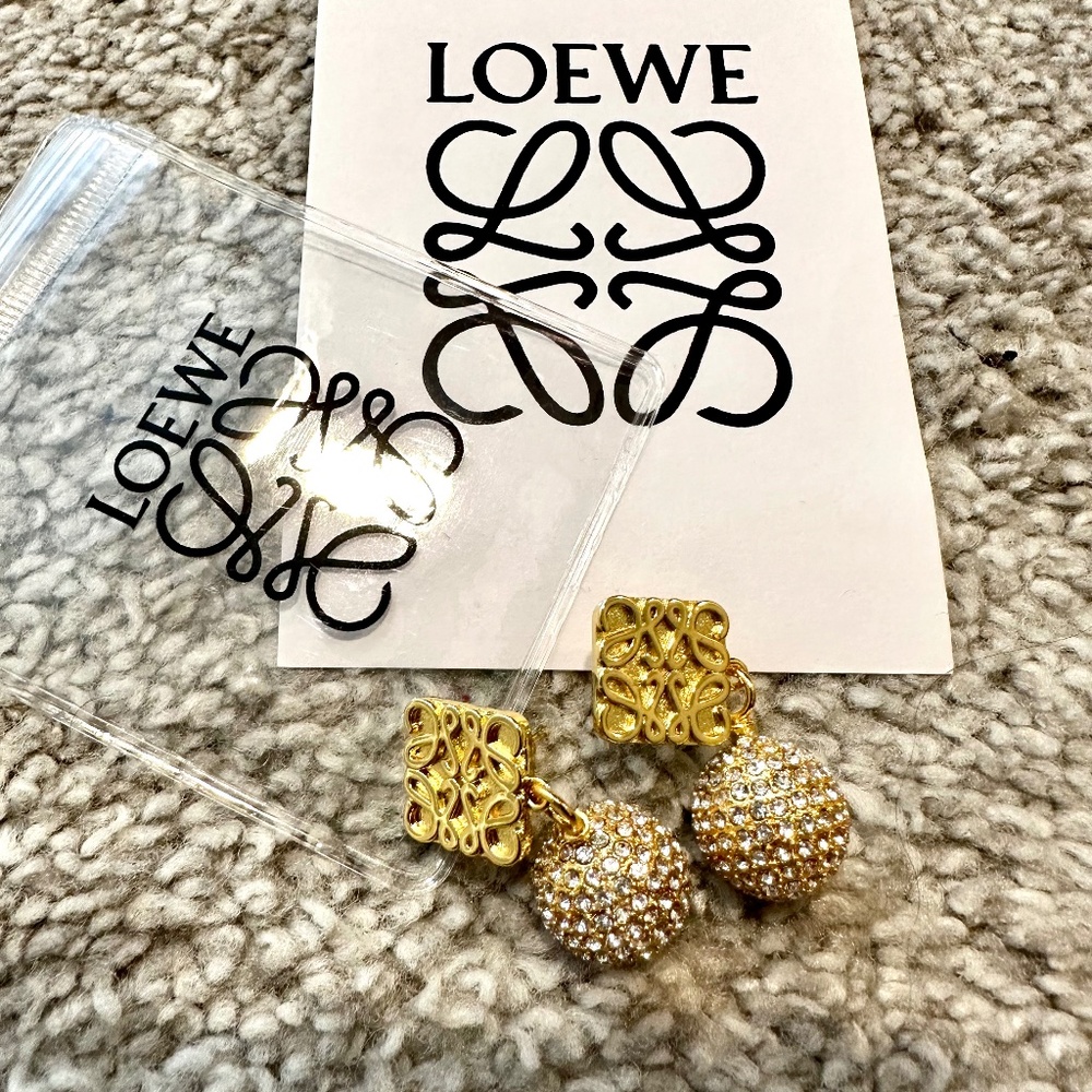 Everyday is a  Disco Day ✨Loewe Anagram Crystal Ear-drops ❤️